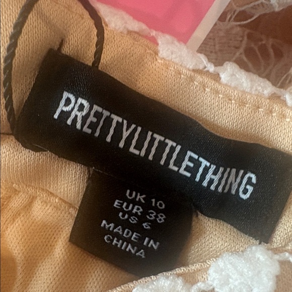 PrettyLittleThing NWT White Lace Crochet High-Neck Midi Dress - Picture 3 of 12